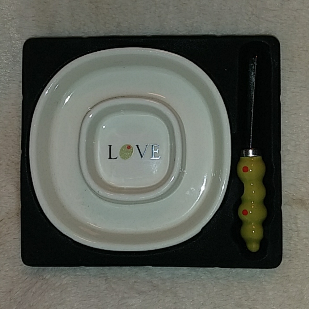 Kate Aspen "Olive You" Ceramic Olive Dish
